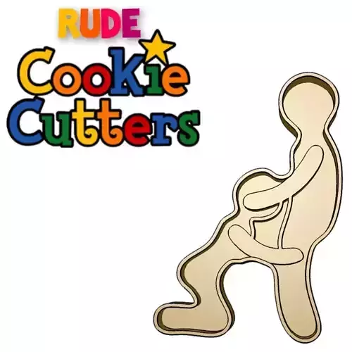 Amazing Rude Word Cookie Cutter Stamp Cake Decoration 3D model