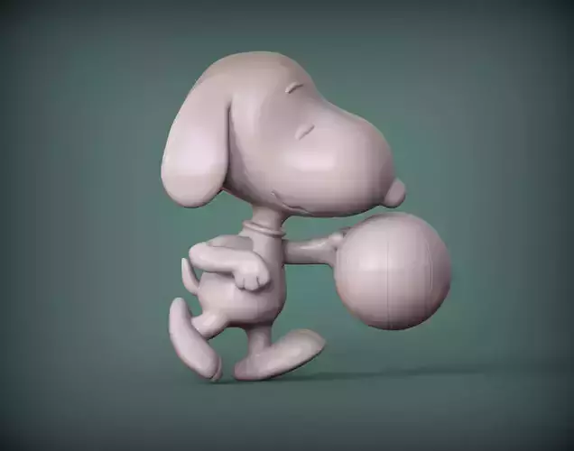 Snoopy holding ball