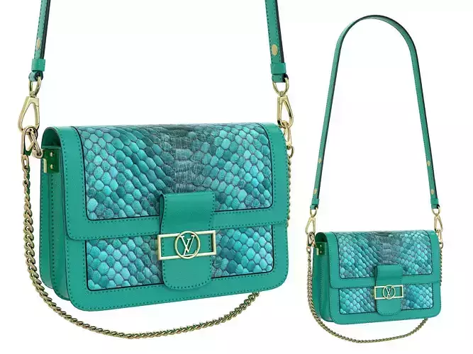 Louis Vuitton Dauphine Bag Green Snake