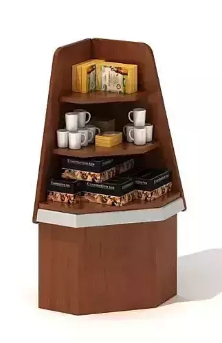 Wooden Storage Shelf 3D model