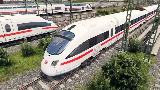 Deutsche Bahn ICE T Low-poly 3D model