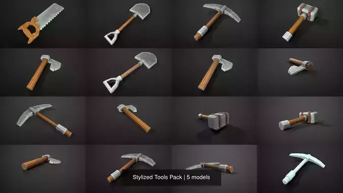 Stylized Tools Pack 3D Model Collection