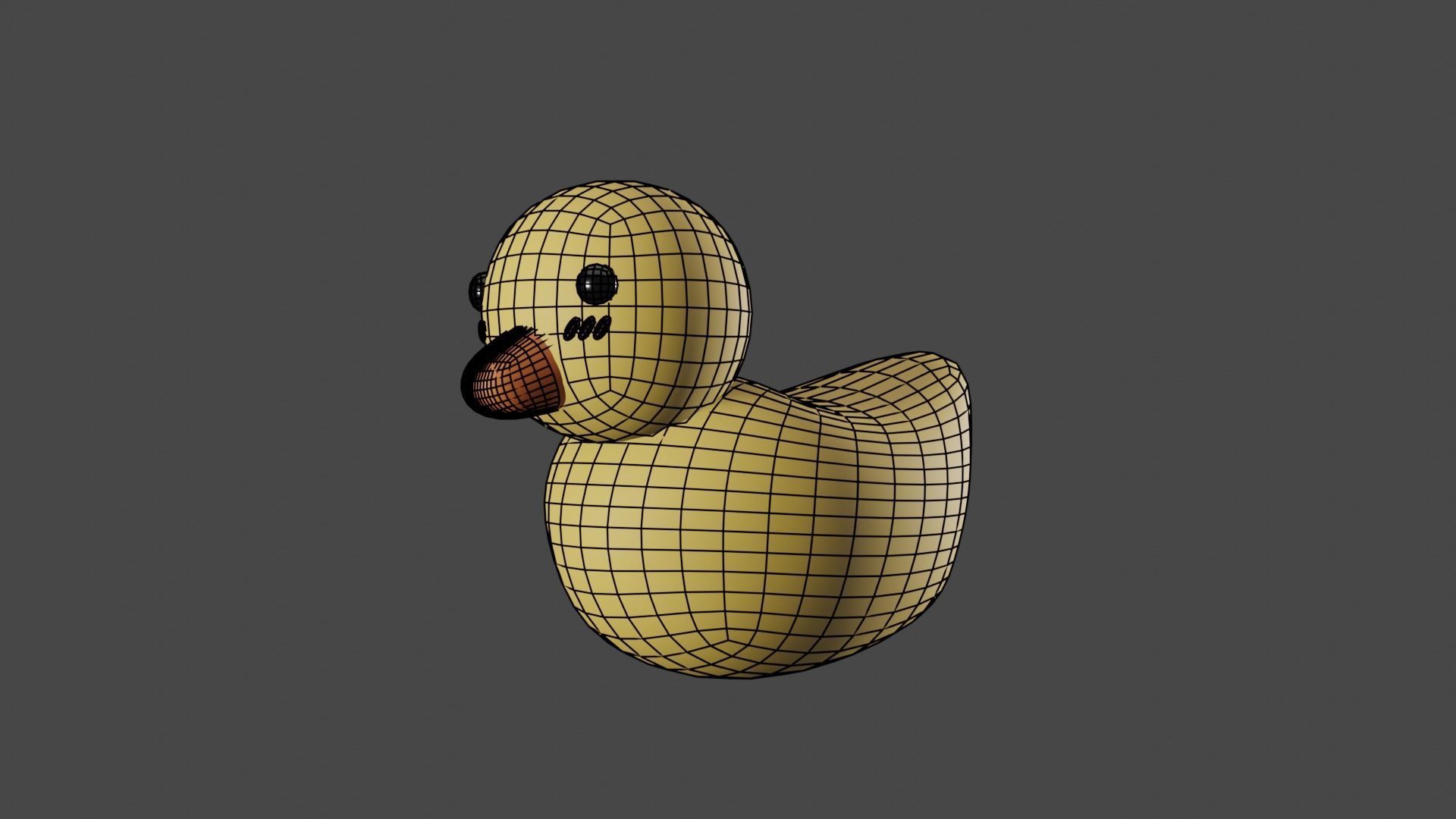 Duck Cartoon 3D model Free low-poly 3D model_1