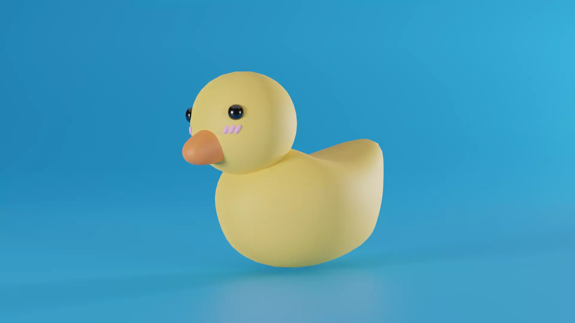 Duck Cartoon 3D model Free low-poly 3D model_0