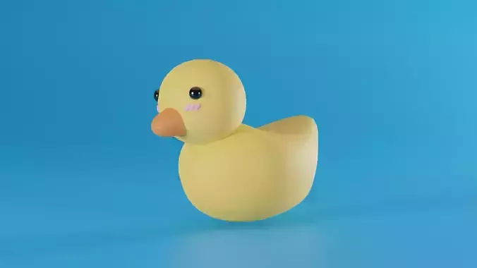 Duck Cartoon 3D model Free low-poly 3D model