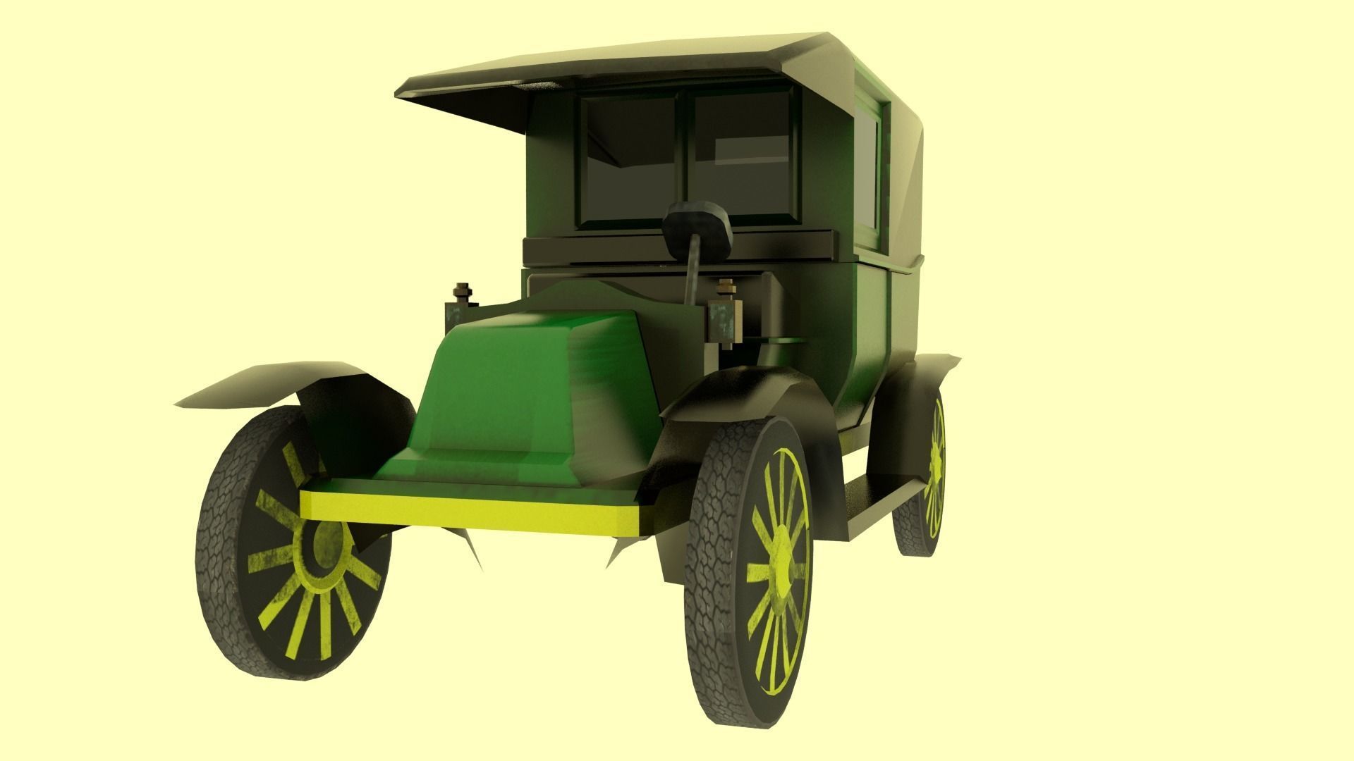 Renault Type AG Low-poly 3D model_3