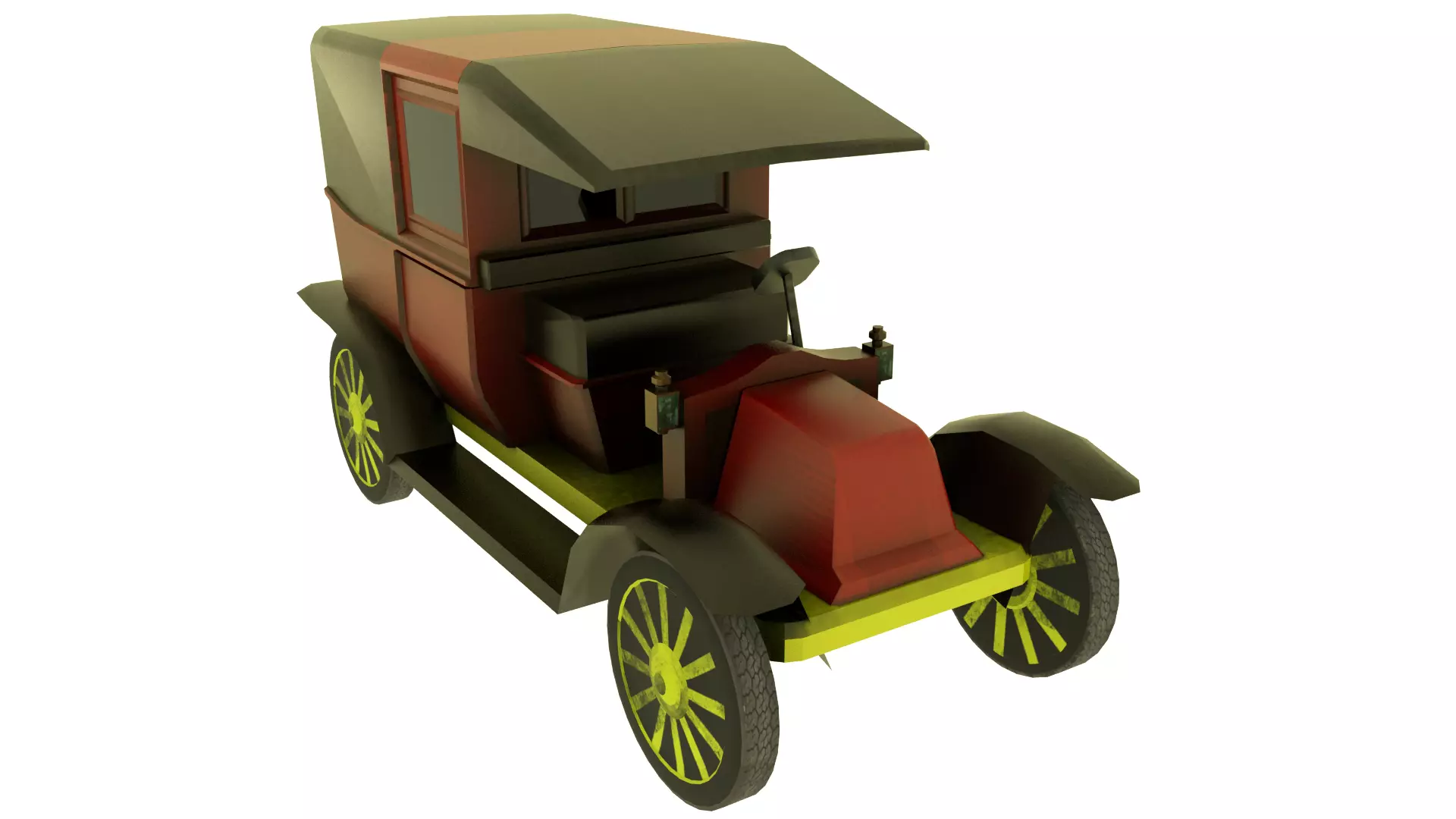 Renault Type AG Low-poly 3D model_0