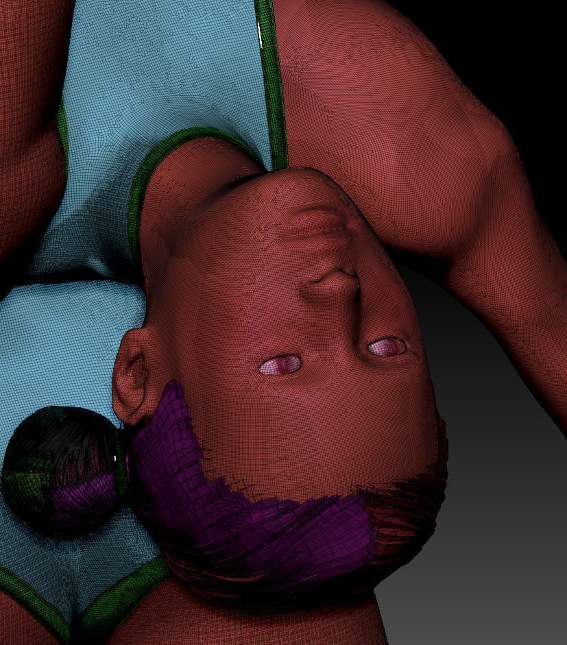 GRS-ballon gymnast holding ball 3D model_5