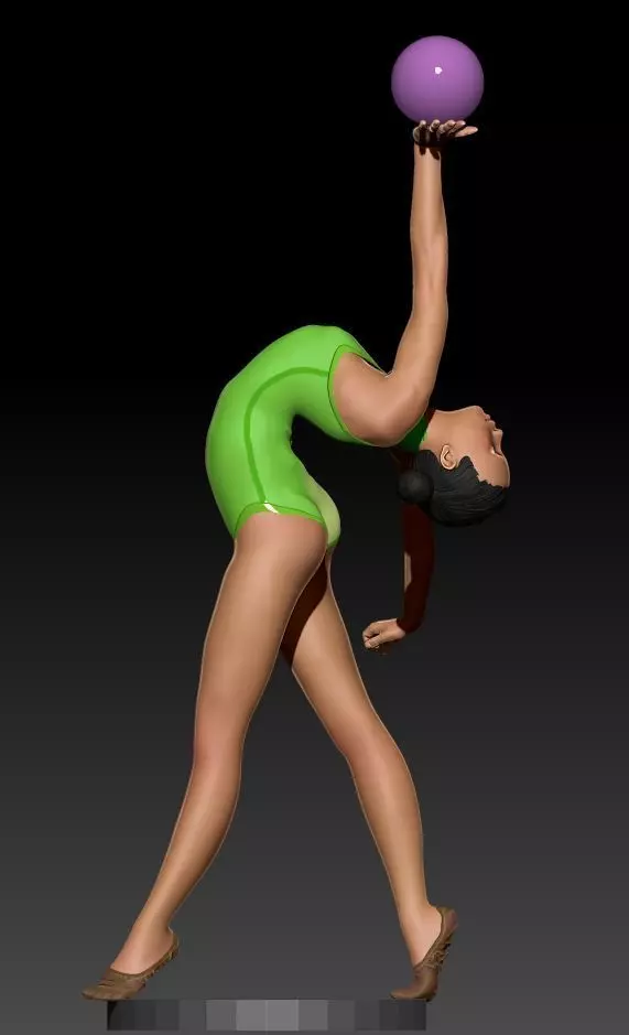 GRS-ballon gymnast holding ball 3D model_0
