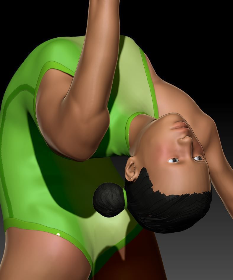 GRS-ballon gymnast holding ball 3D model_1