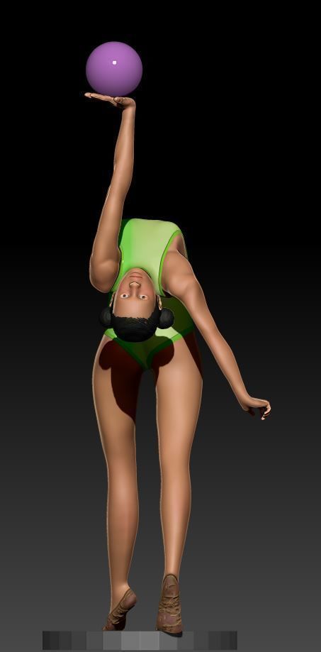 GRS-ballon gymnast holding ball 3D model_2