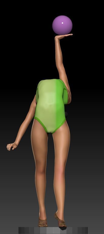 GRS-ballon gymnast holding ball 3D model_3