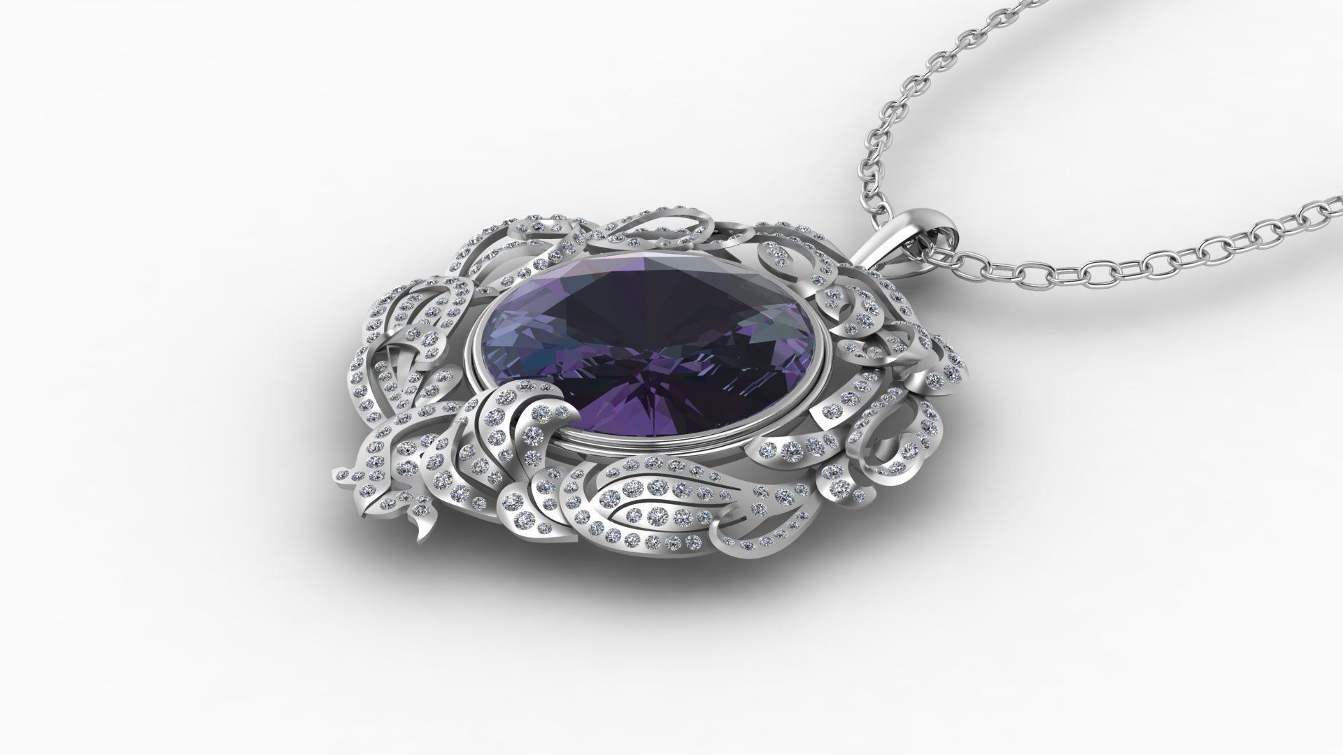 luxury pendant - locket 3D print model_6