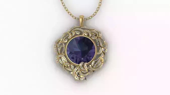 luxury pendant - locket 3D print model