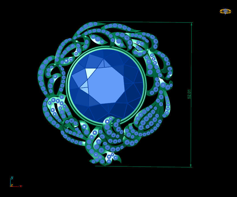 luxury pendant - locket 3D print model_10