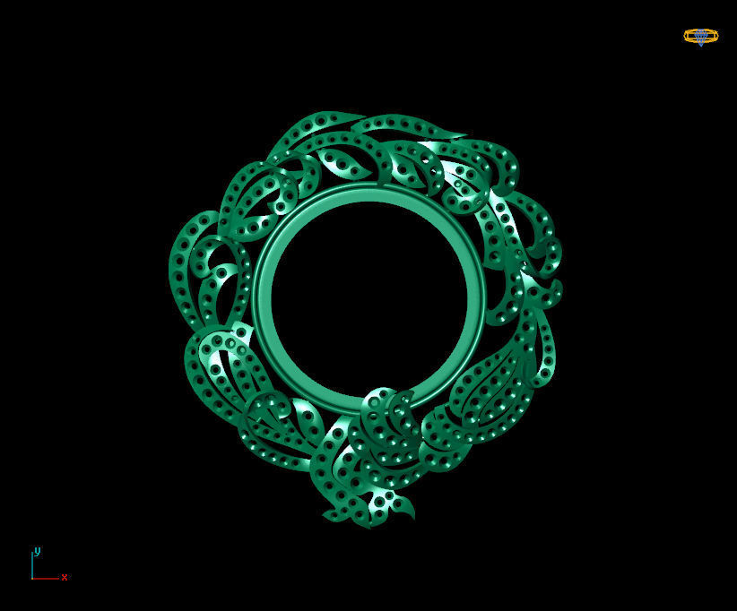 luxury pendant - locket 3D print model_11