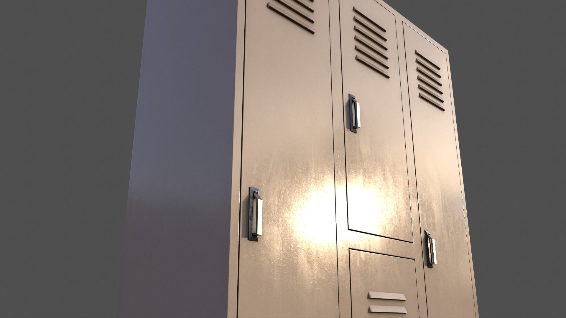 PBR School Gym Locker 05 - Multi color Pack 3D Model Collection_85