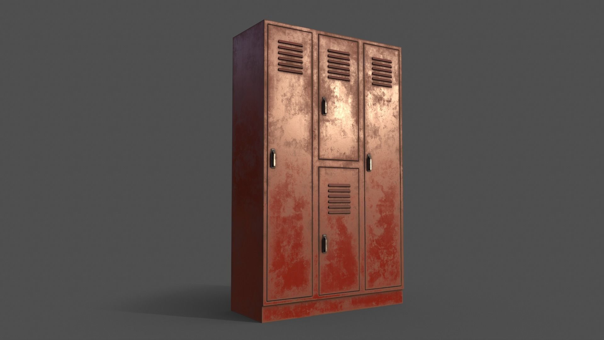 PBR School Gym Locker 05 - Multi color Pack 3D Model Collection_17