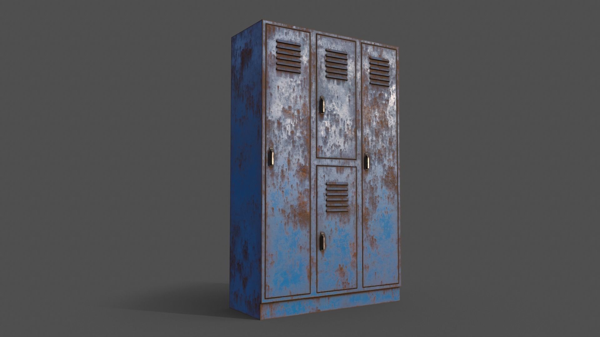 PBR School Gym Locker 05 - Multi color Pack 3D Model Collection_24