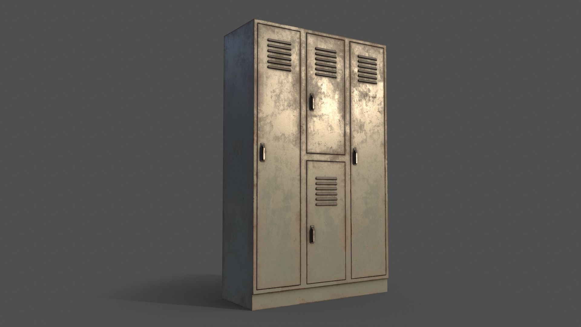 PBR School Gym Locker 05 - Multi color Pack 3D Model Collection_2