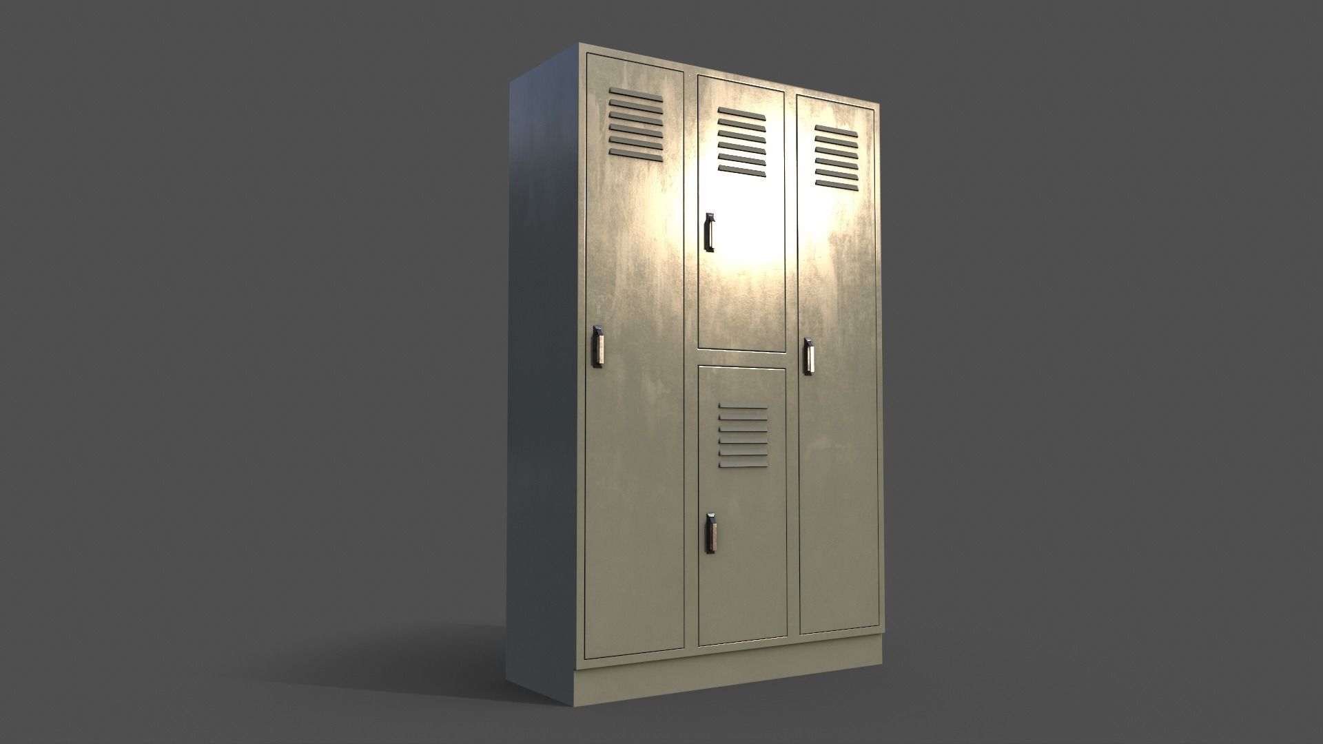 PBR School Gym Locker 05 - Multi color Pack 3D Model Collection_1