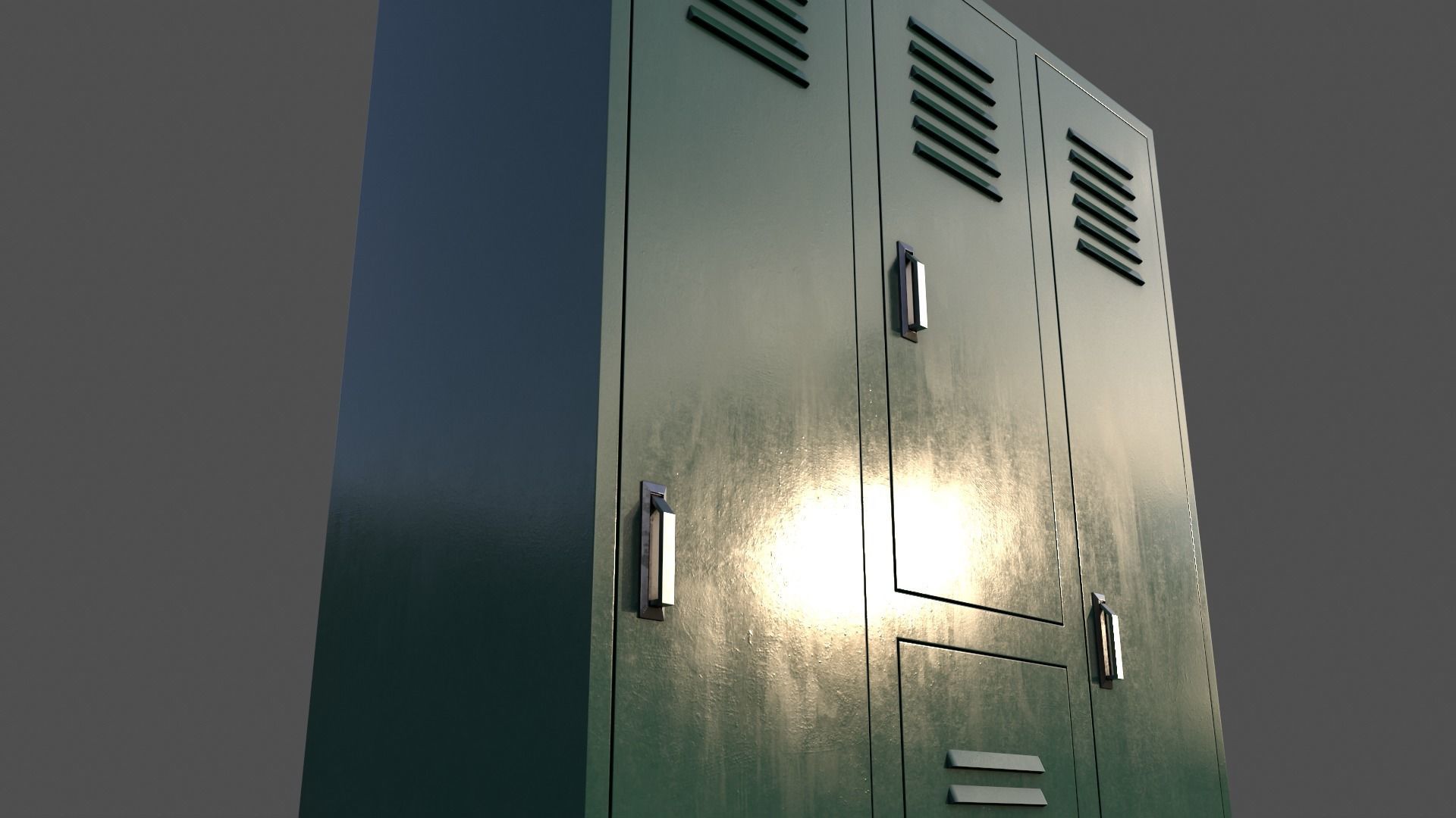 PBR School Gym Locker 05 - Multi color Pack 3D Model Collection_79