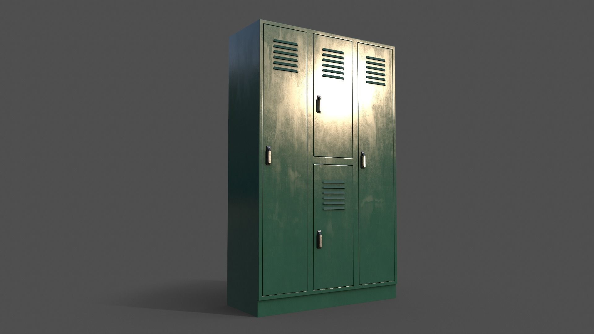 PBR School Gym Locker 05 - Multi color Pack 3D Model Collection_31