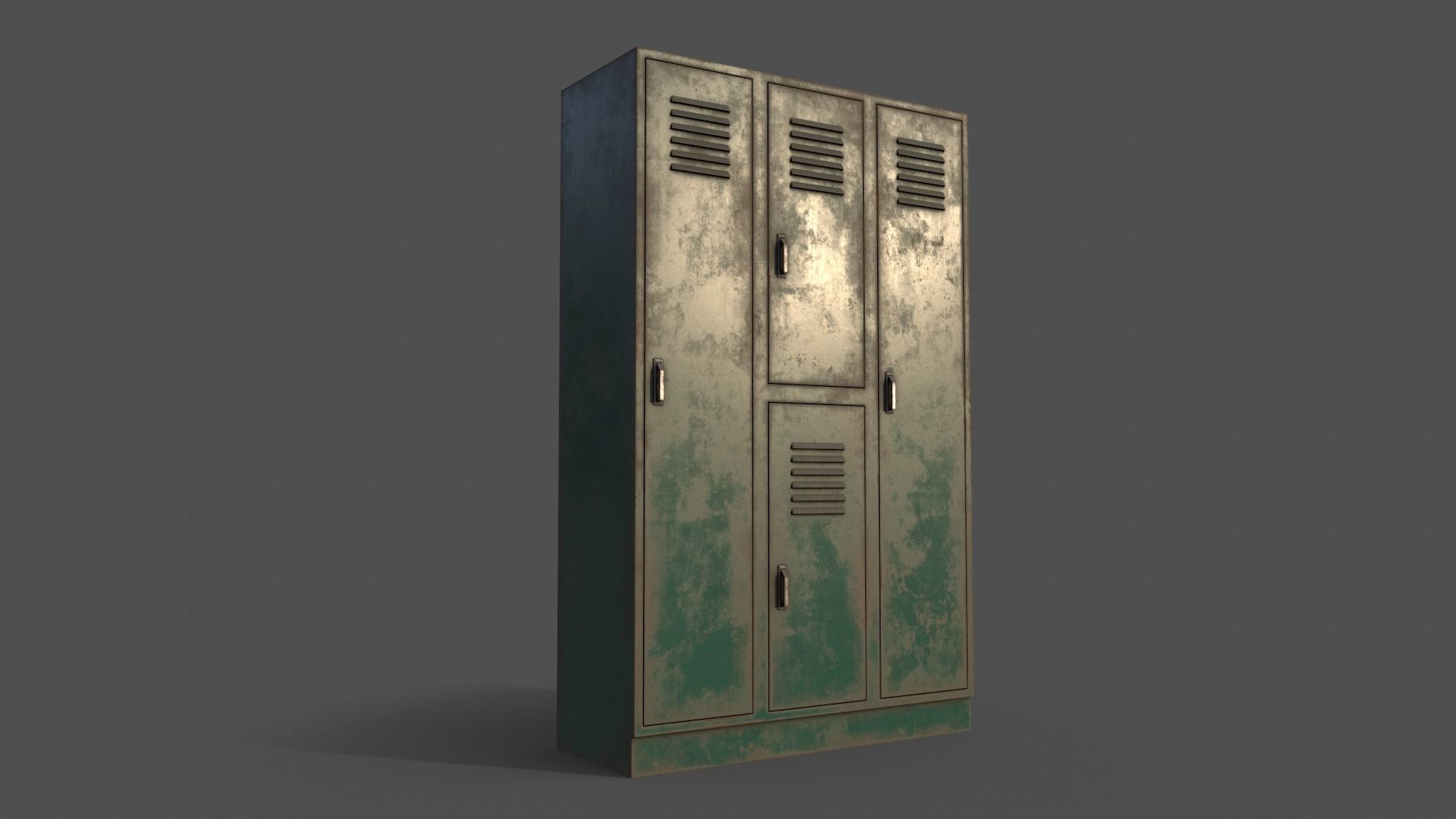 PBR School Gym Locker 05 - Multi color Pack 3D Model Collection_32