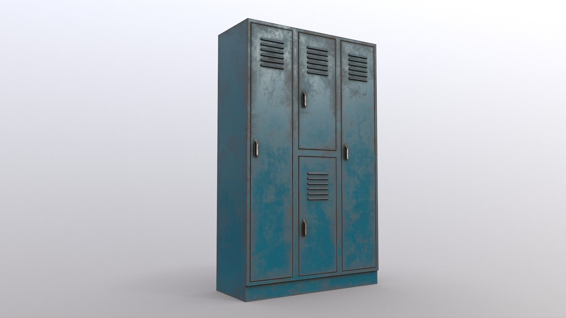 PBR School Gym Locker 05 - Multi color Pack 3D Model Collection_38