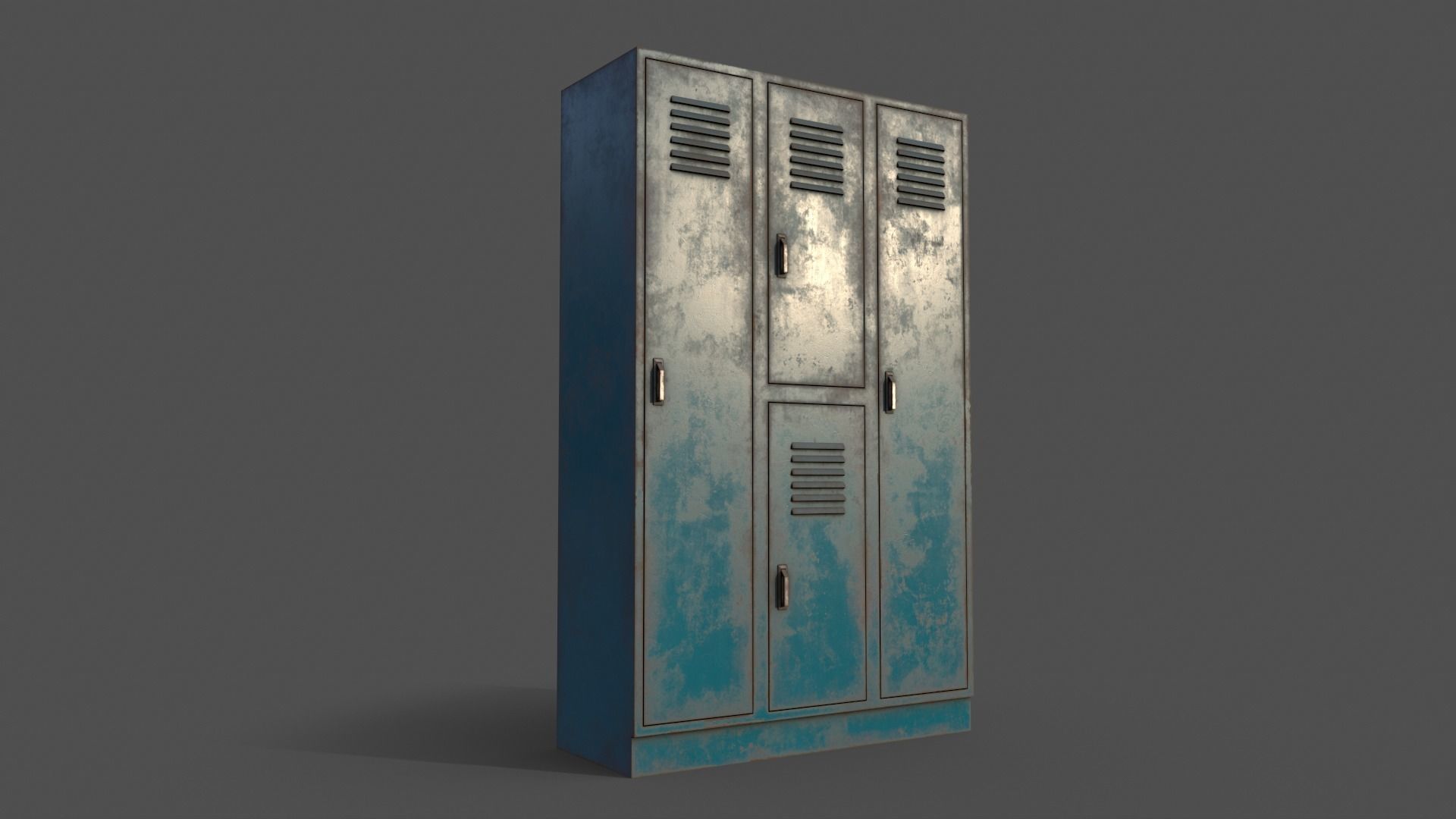 PBR School Gym Locker 05 - Multi color Pack 3D Model Collection_5
