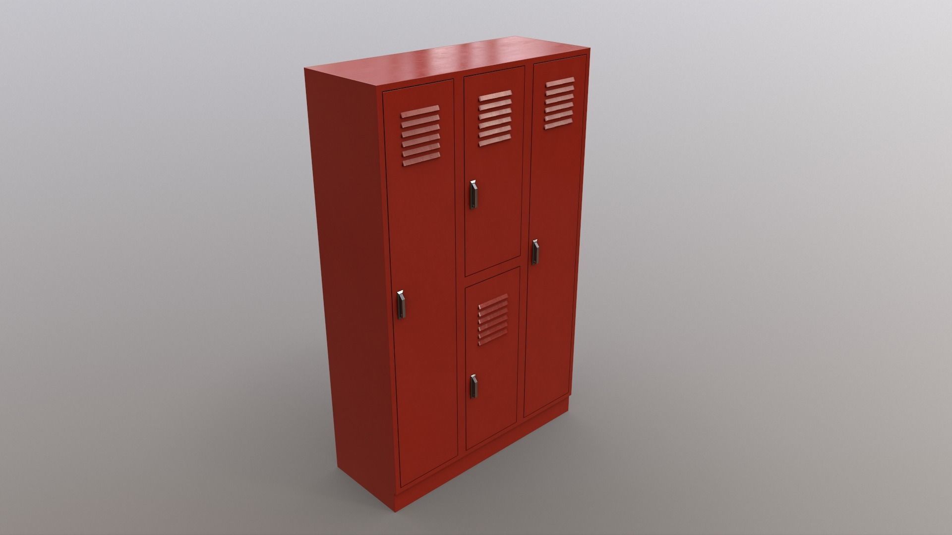 PBR School Gym Locker 05 - Multi color Pack 3D Model Collection_77
