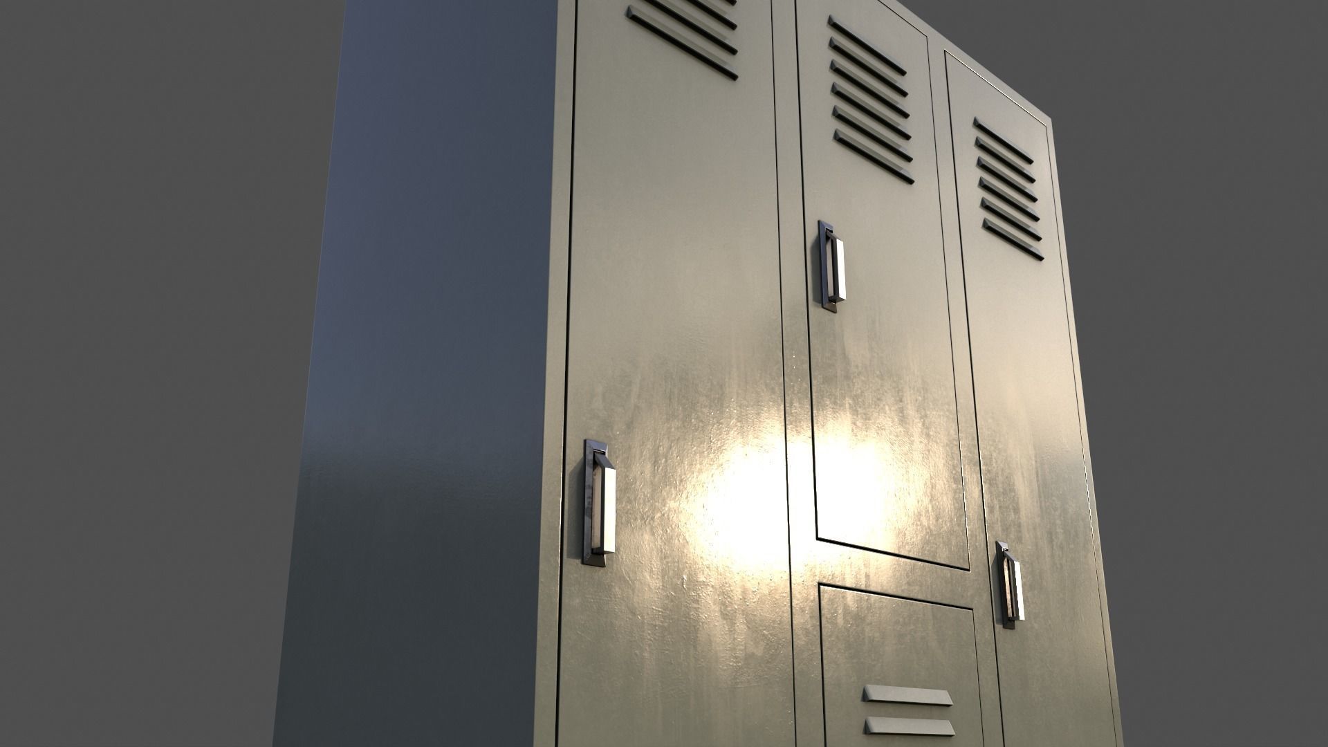 PBR School Gym Locker 05 - Multi color Pack 3D Model Collection_86