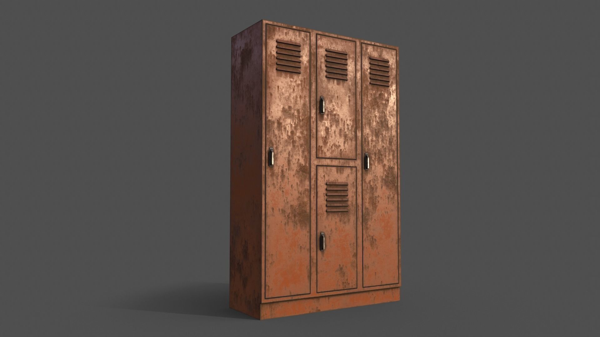PBR School Gym Locker 05 - Multi color Pack 3D Model Collection_15