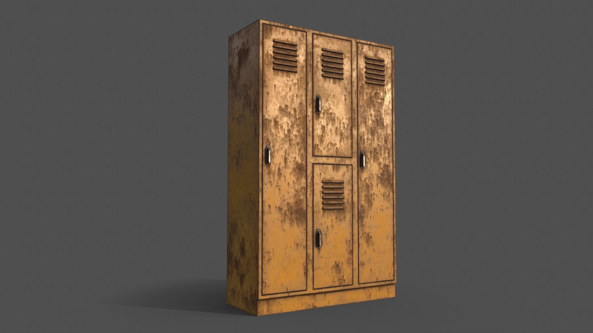PBR School Gym Locker 05 - Multi color Pack 3D Model Collection_21