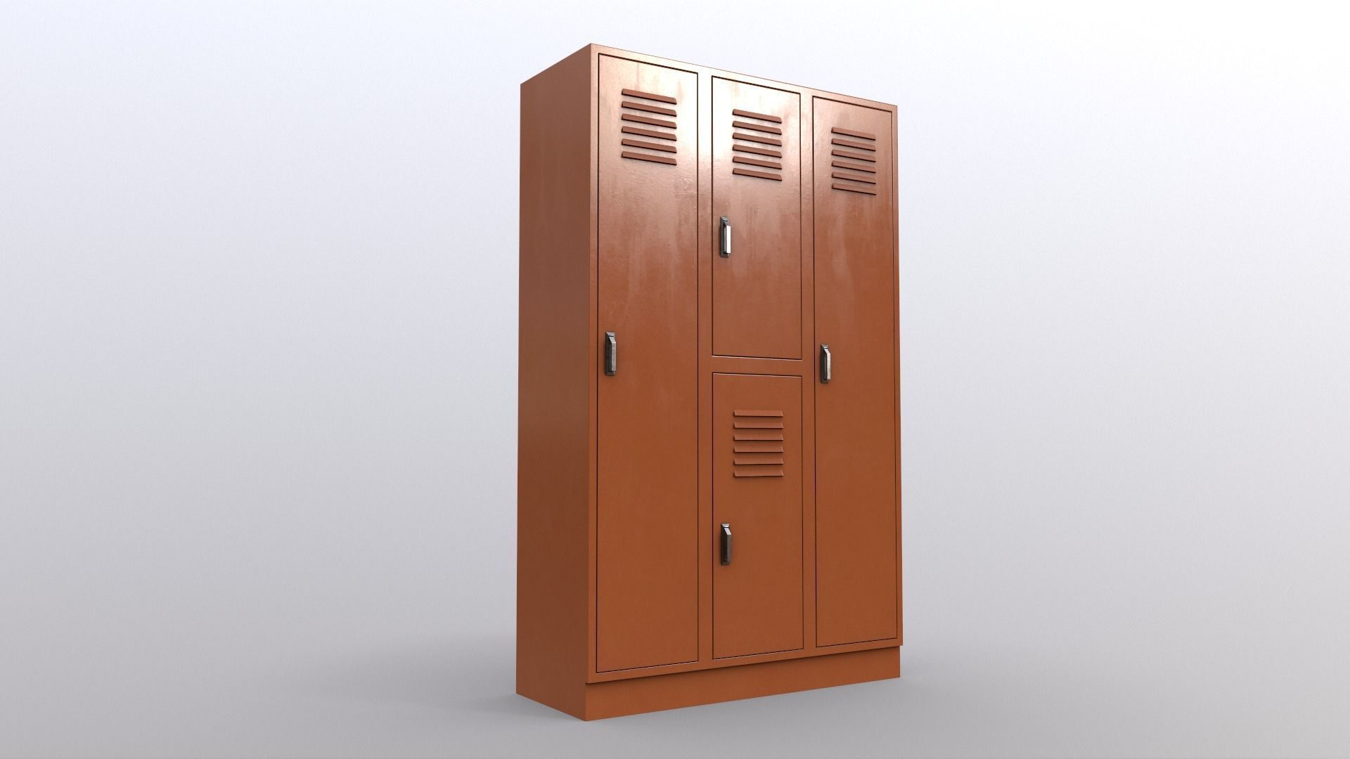 PBR School Gym Locker 05 - Multi color Pack 3D Model Collection_58
