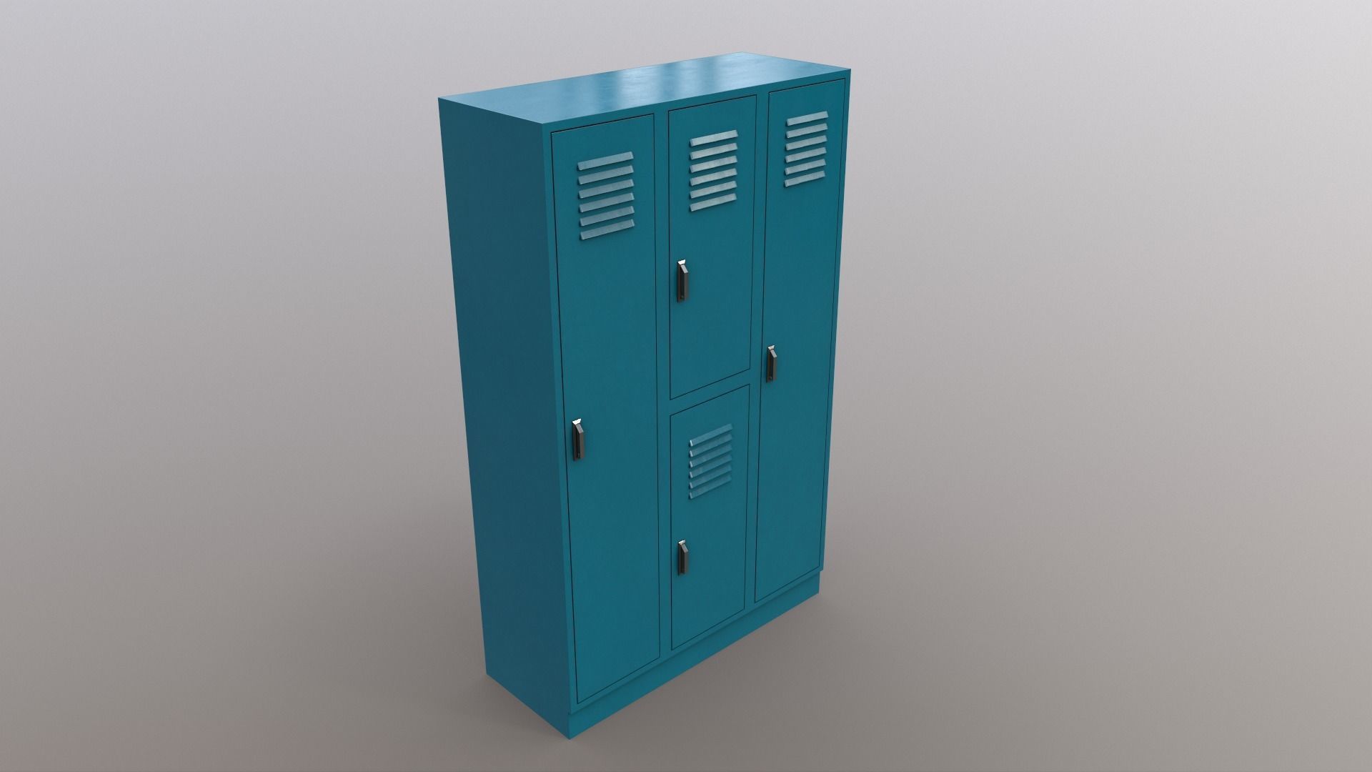 PBR School Gym Locker 05 - Multi color Pack 3D Model Collection_68