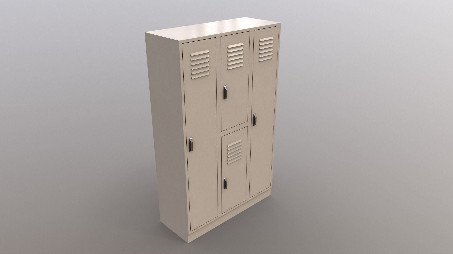 PBR School Gym Locker 05 - Multi color Pack 3D Model Collection_73