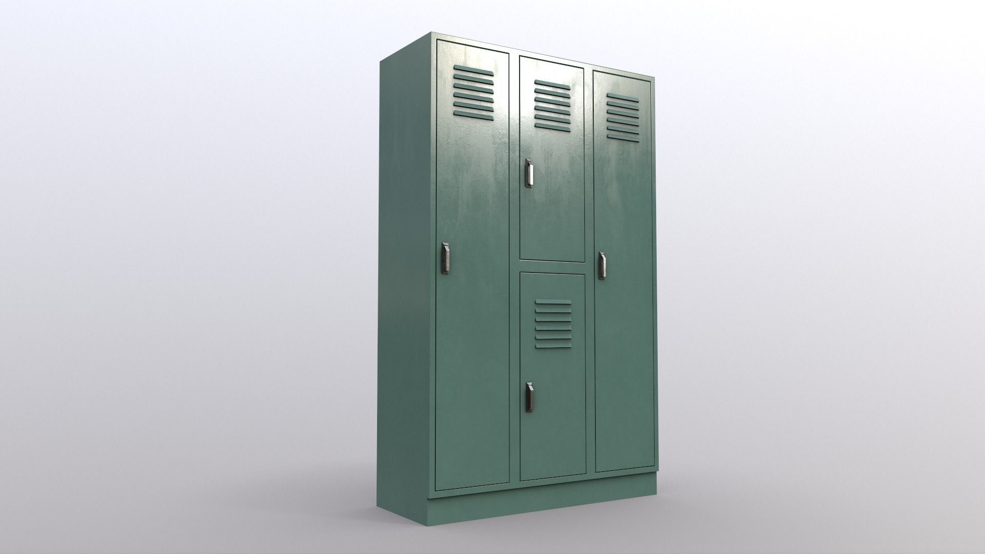 PBR School Gym Locker 05 - Multi color Pack 3D Model Collection_40