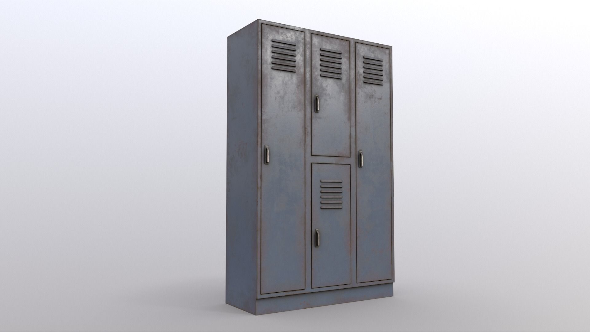 PBR School Gym Locker 05 - Multi color Pack 3D Model Collection_35