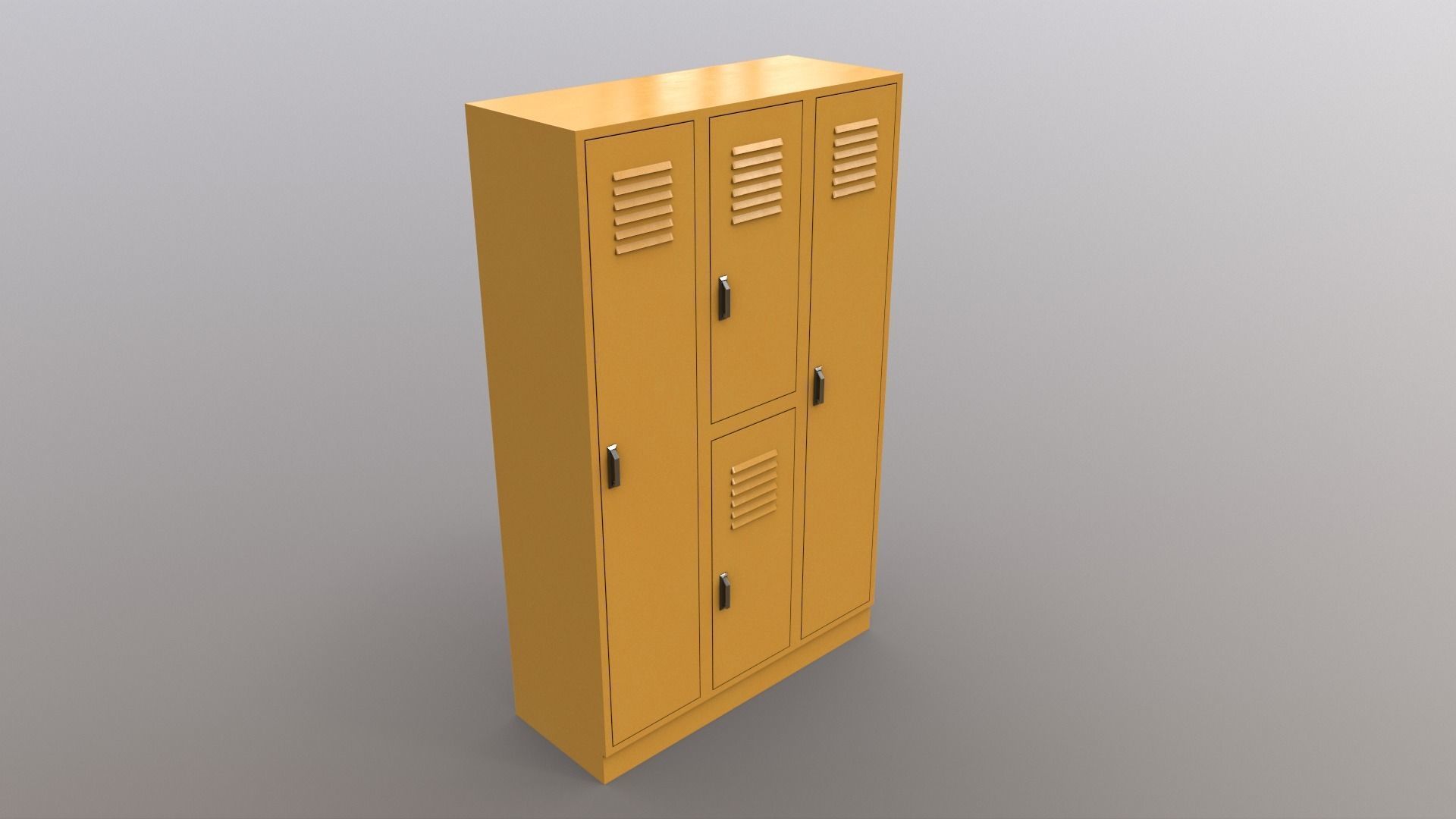 PBR School Gym Locker 05 - Multi color Pack 3D Model Collection_67