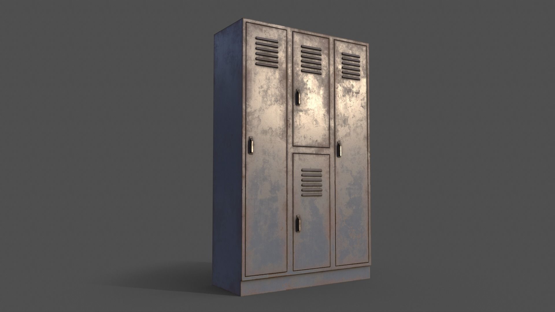 PBR School Gym Locker 05 - Multi color Pack 3D Model Collection_11