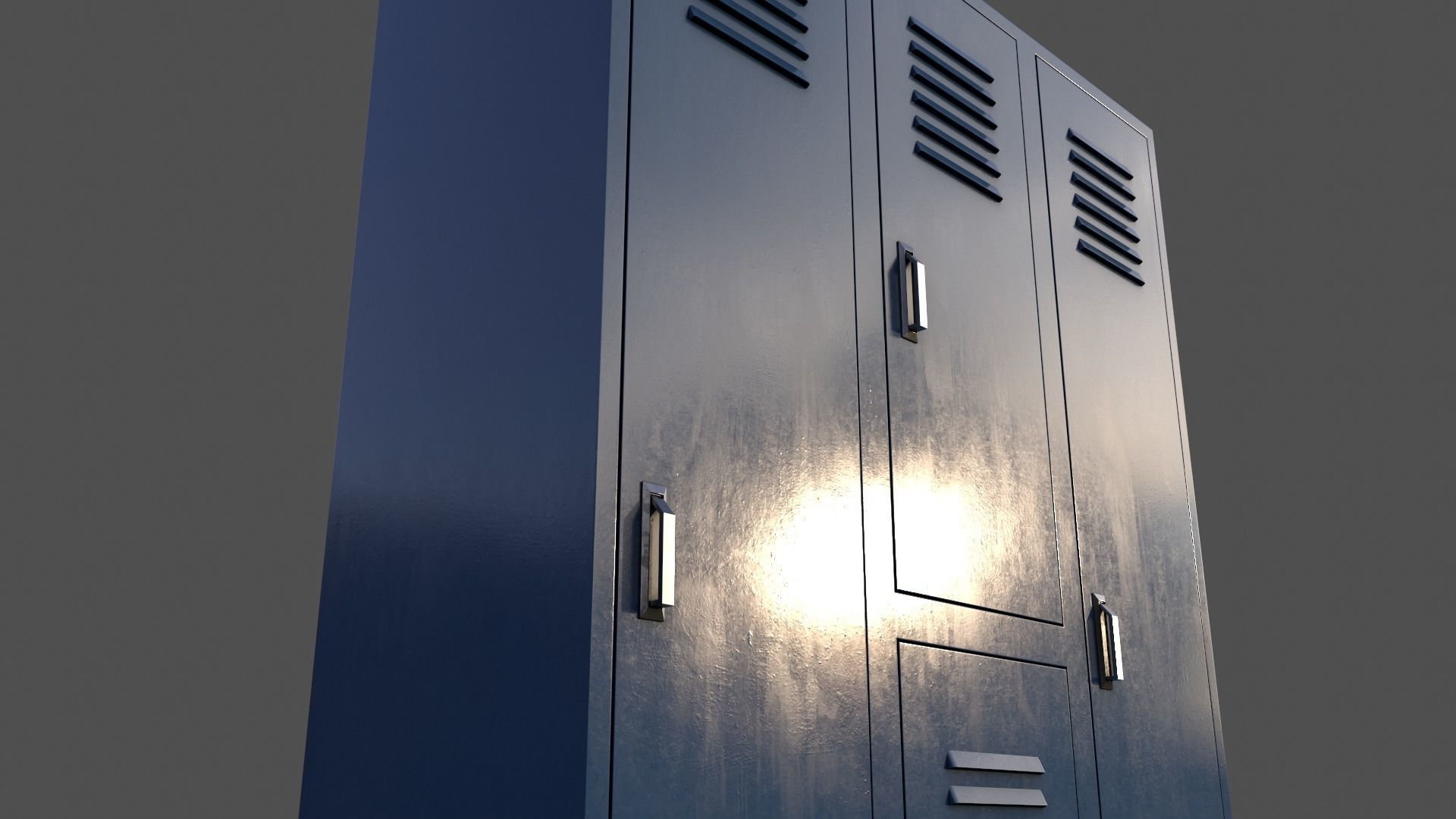 PBR School Gym Locker 05 - Multi color Pack 3D Model Collection_81