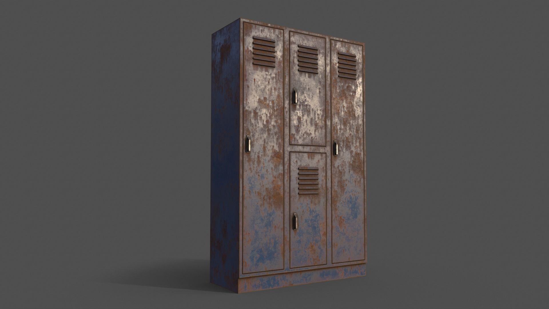 PBR School Gym Locker 05 - Multi color Pack 3D Model Collection_27
