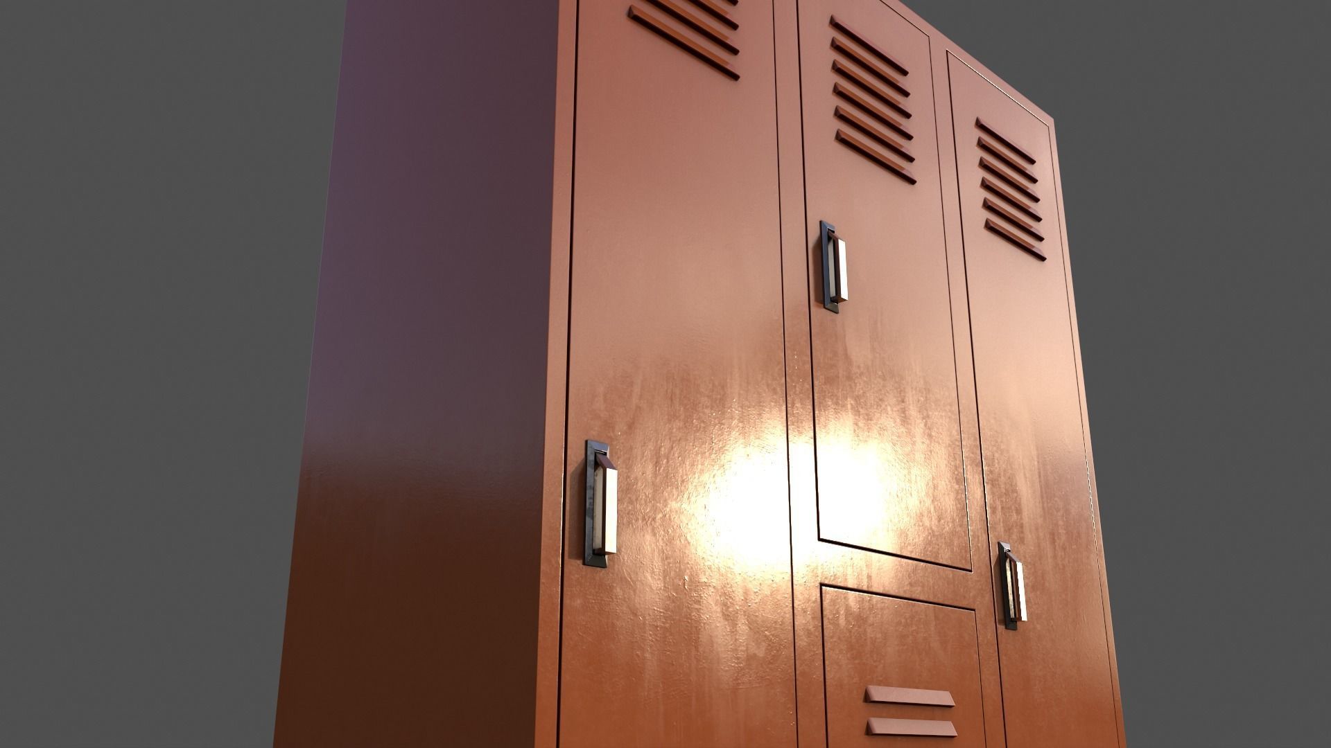 PBR School Gym Locker 05 - Multi color Pack 3D Model Collection_83