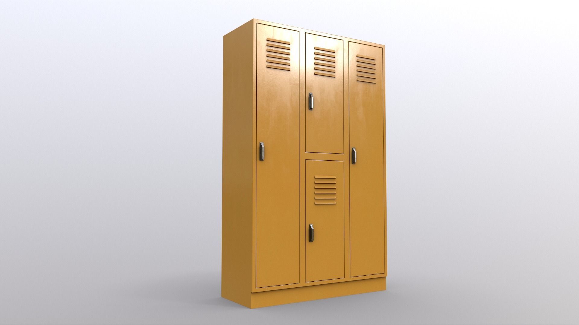 PBR School Gym Locker 05 - Multi color Pack 3D Model Collection_55