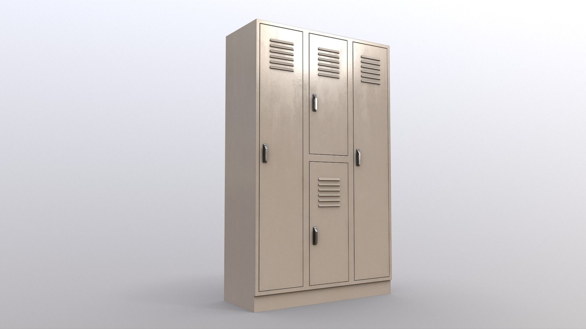 PBR School Gym Locker 05 - Multi color Pack 3D Model Collection_52