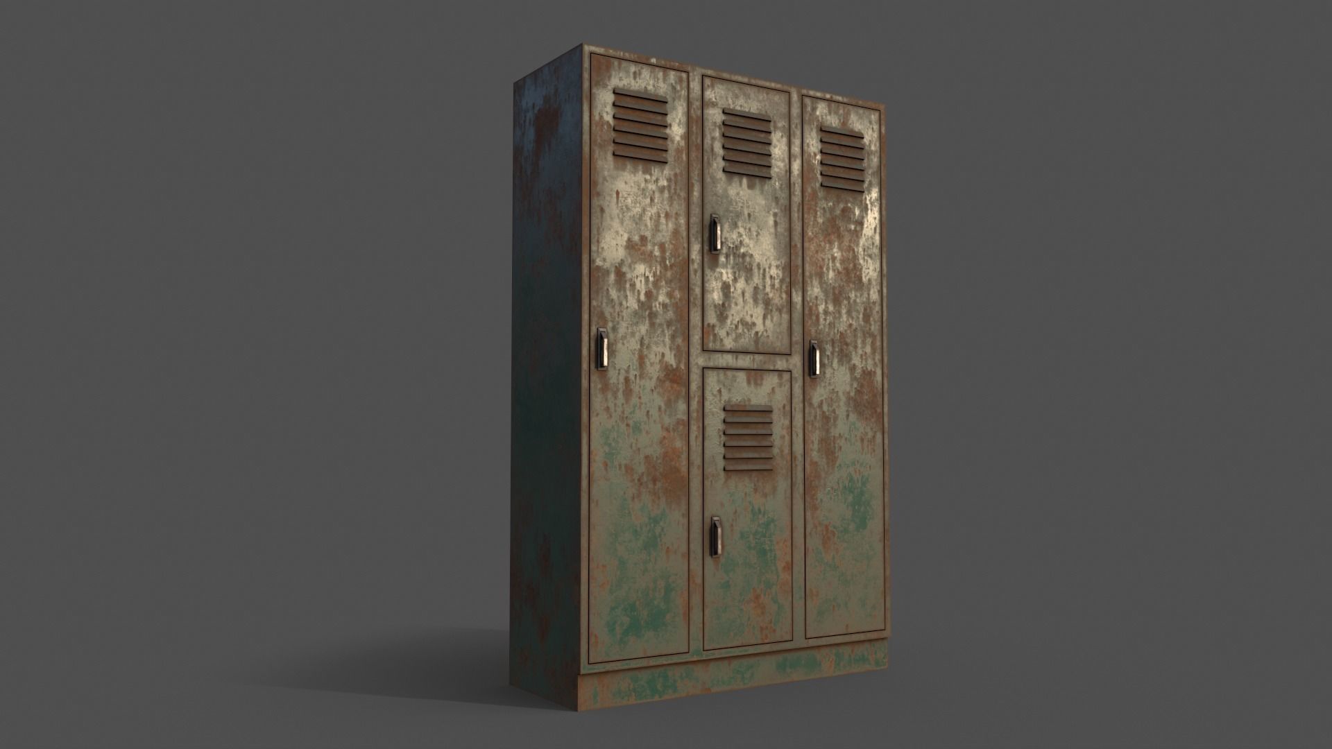 PBR School Gym Locker 05 - Multi color Pack 3D Model Collection_33