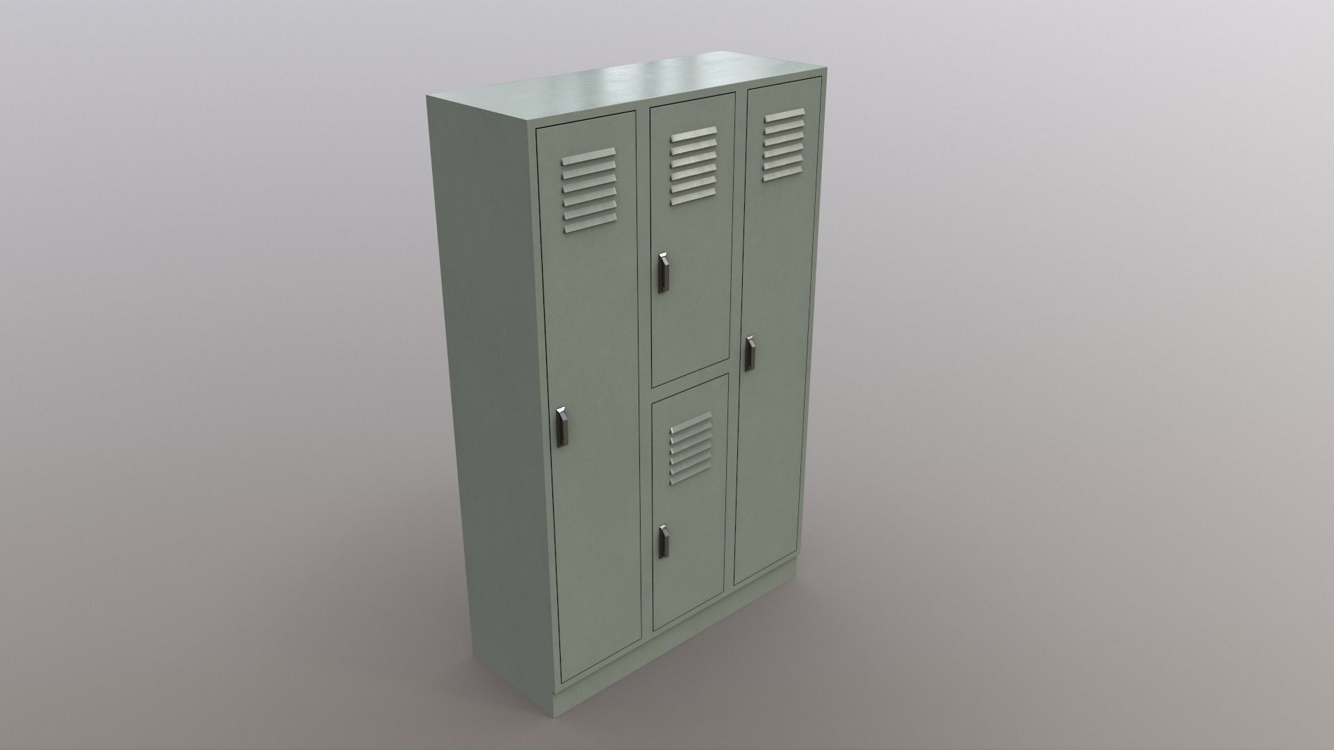 PBR School Gym Locker 05 - Multi color Pack 3D Model Collection_72