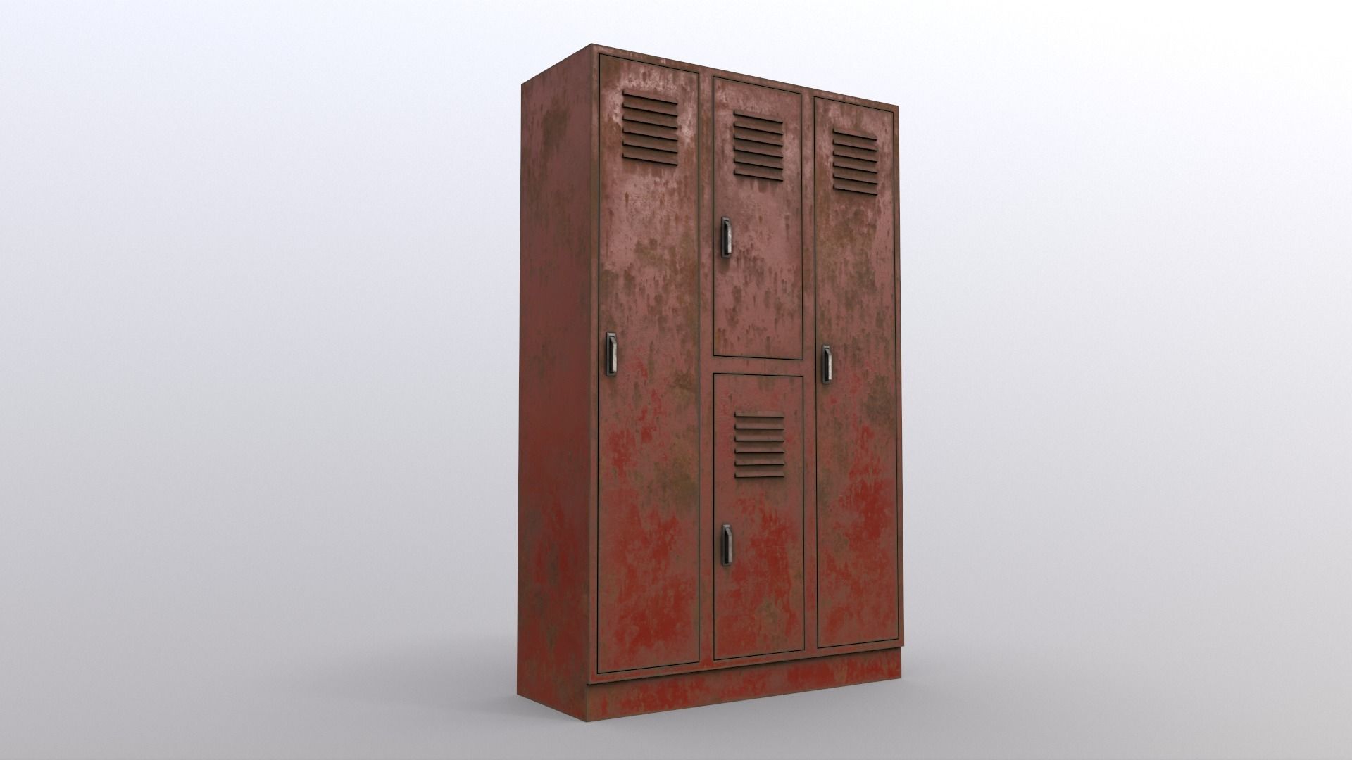 PBR School Gym Locker 05 - Multi color Pack 3D Model Collection_63