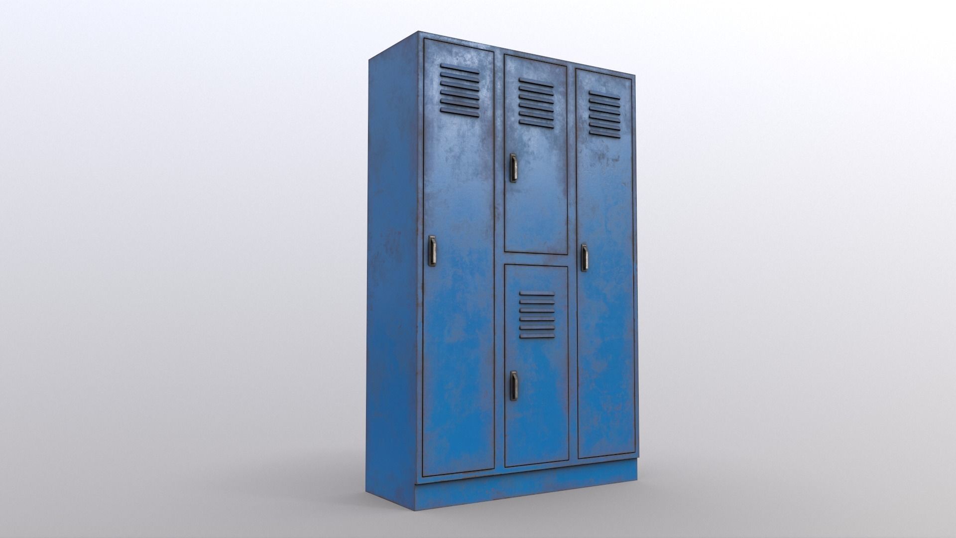 PBR School Gym Locker 05 - Multi color Pack 3D Model Collection_65